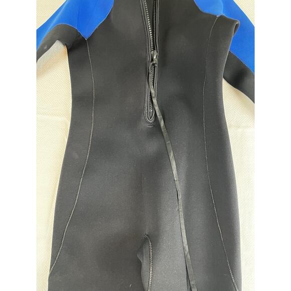 TUSA Full Wetsuit Size L Blue Black Neoprene Back Zip Diving Scuba - Picture 5 of 12